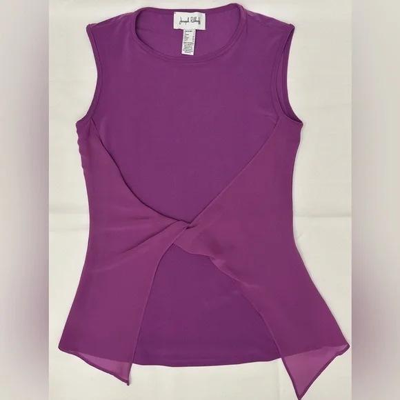 Joseph Ribkoff Magenta Twist Front Tank Top - Picture 1 of 7